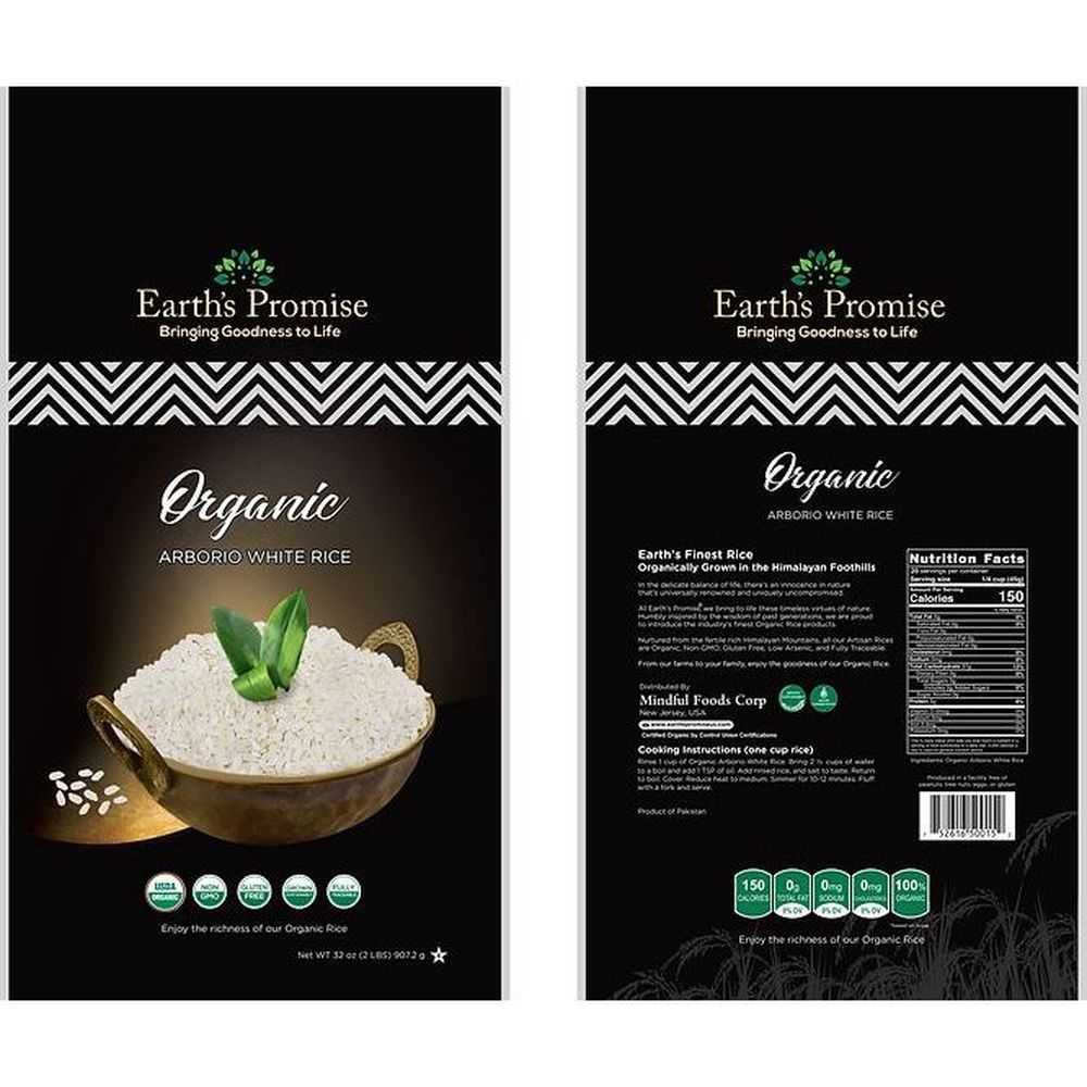 Earths Promise Organic Arborio White Rice, 2 Pound -- 5 per case
