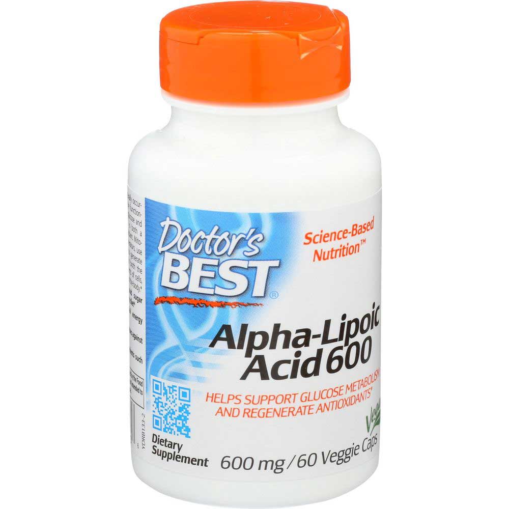 Doctor's Best Alpha Lipoic Acid Veggie Capsule, 600 Milligram, 60 Count