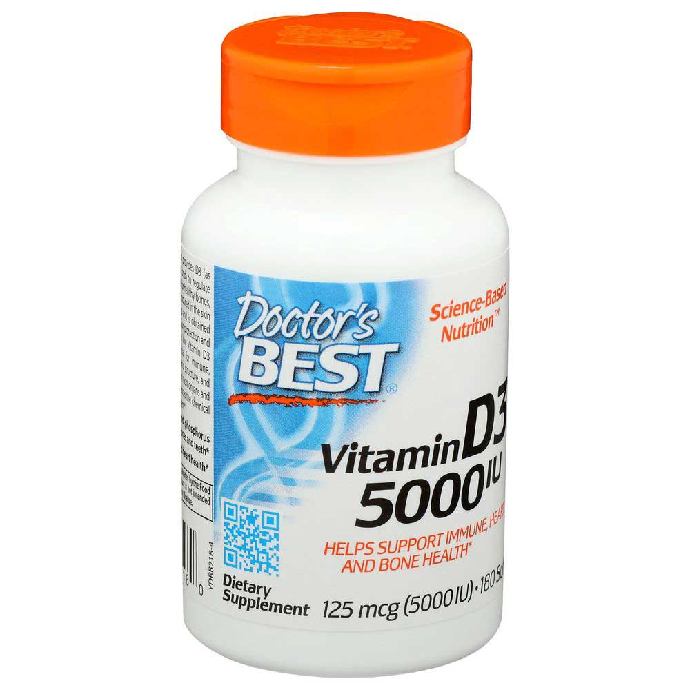 Doctor's Best Vitamin D3 5000iu Softgel, 180 Count