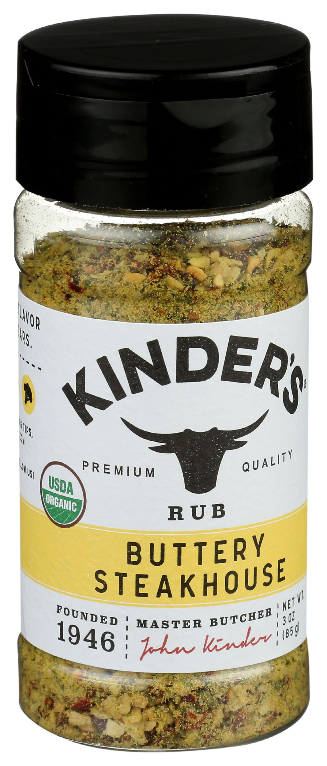Kinder's Organic Buttery Steakhouse Rub, 3 Ounce -- 8 Per Case