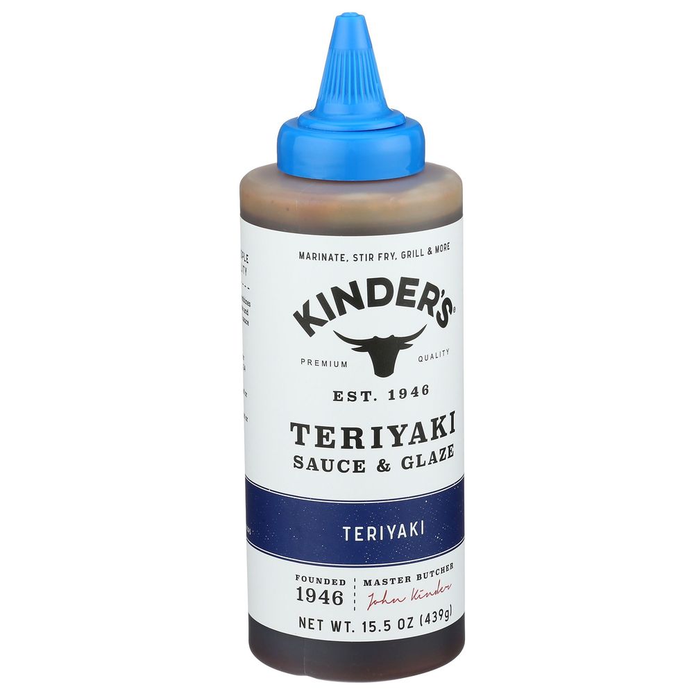 Salsa Y Glaseado Teriyaki Kinder's, 15.5 Onzas Líquidas En Botella Exprimible -- 6 Por Caja