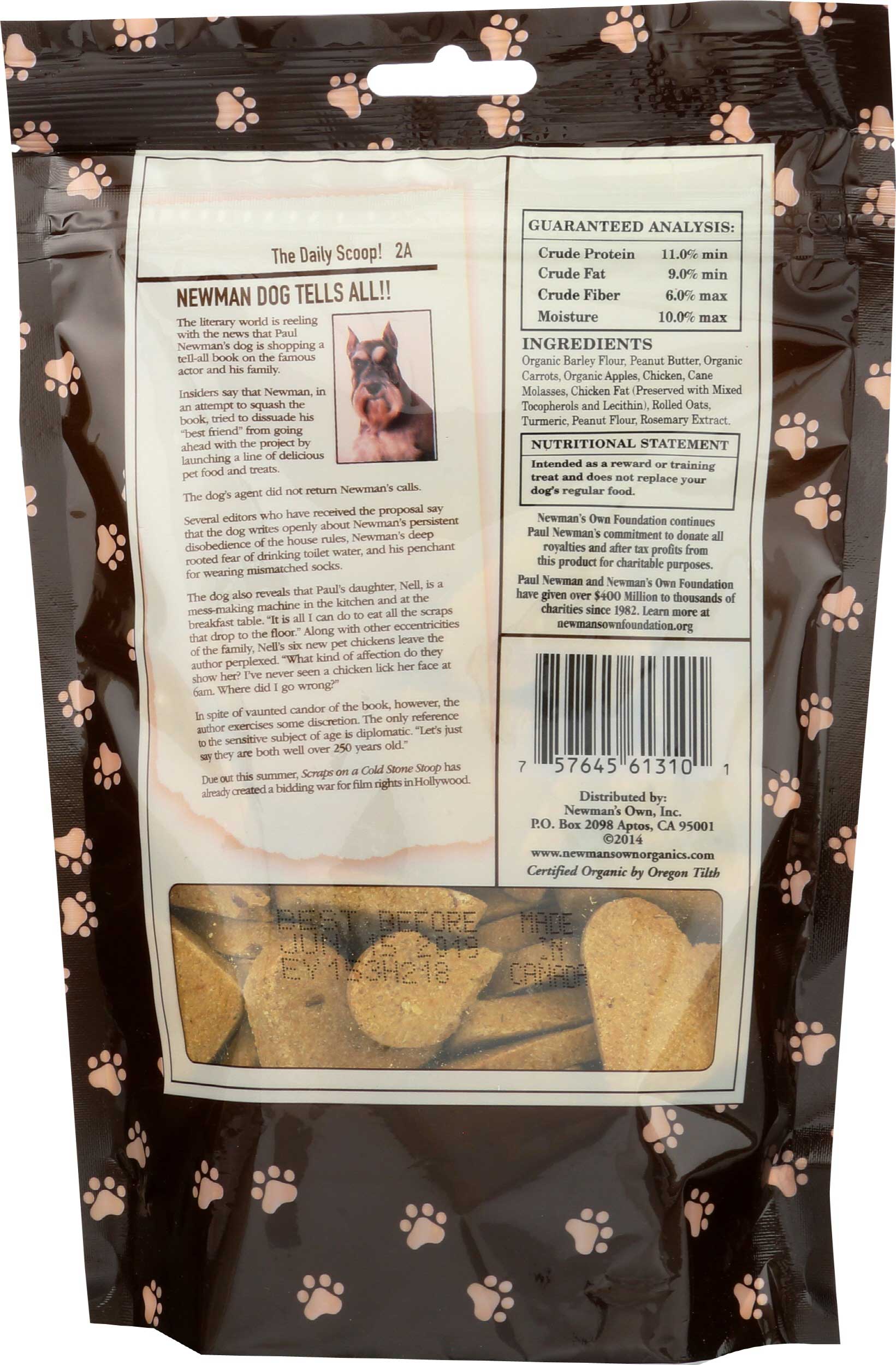 Newman's peanut butter dog 2024 treats