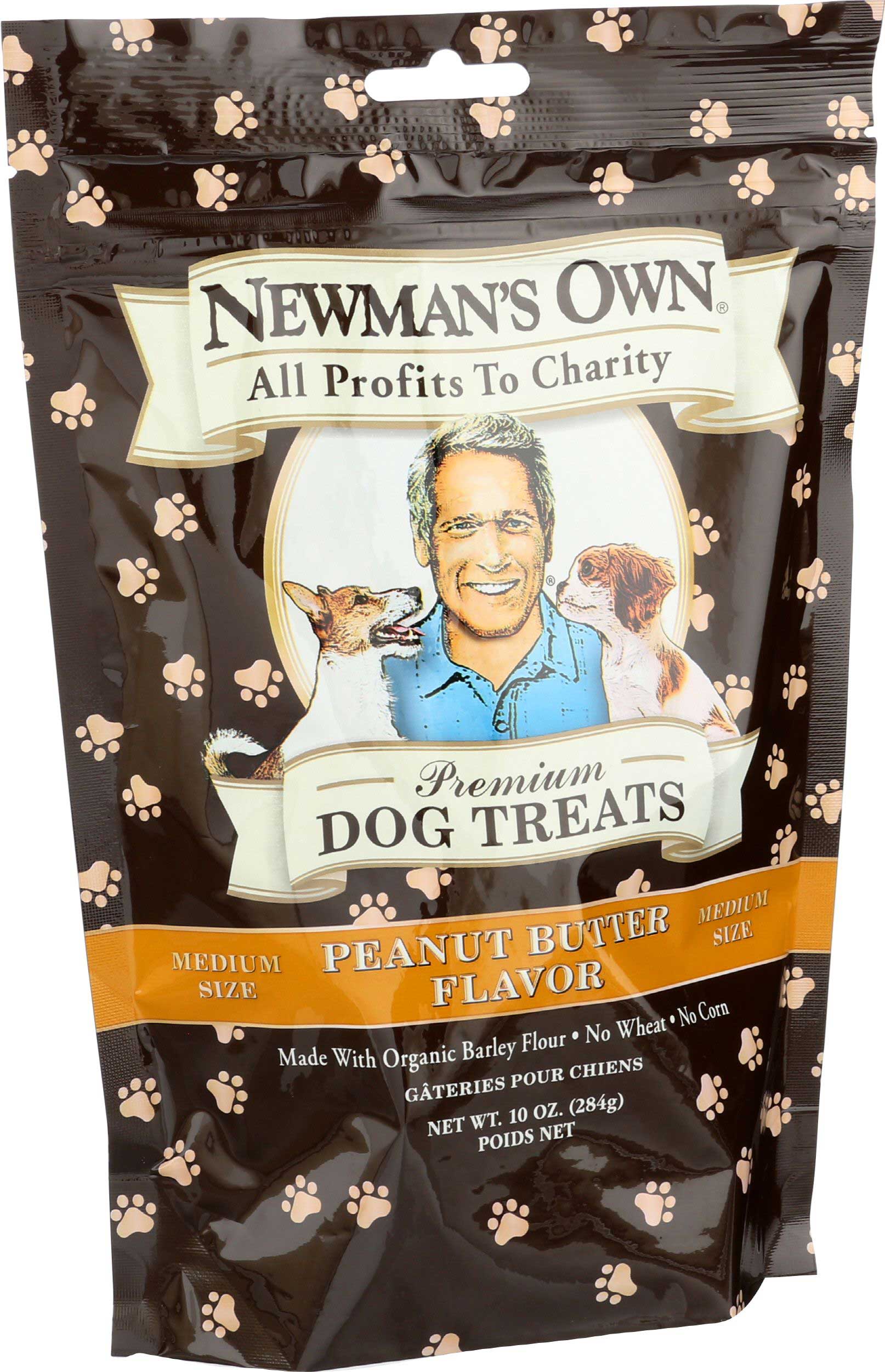 Newman's Own Organics Peanut Butter Flavor Dog Treat, 10 Ounce -- 6 Per Case