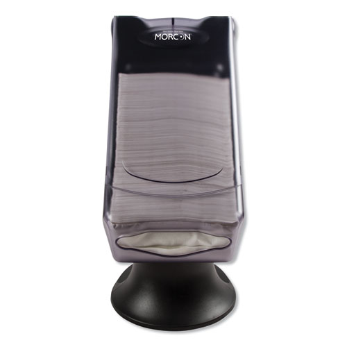Morcon Tissue Transparent Black Valay Tower Napkin Dispenser, 8 X 17.25 X 13 Inch