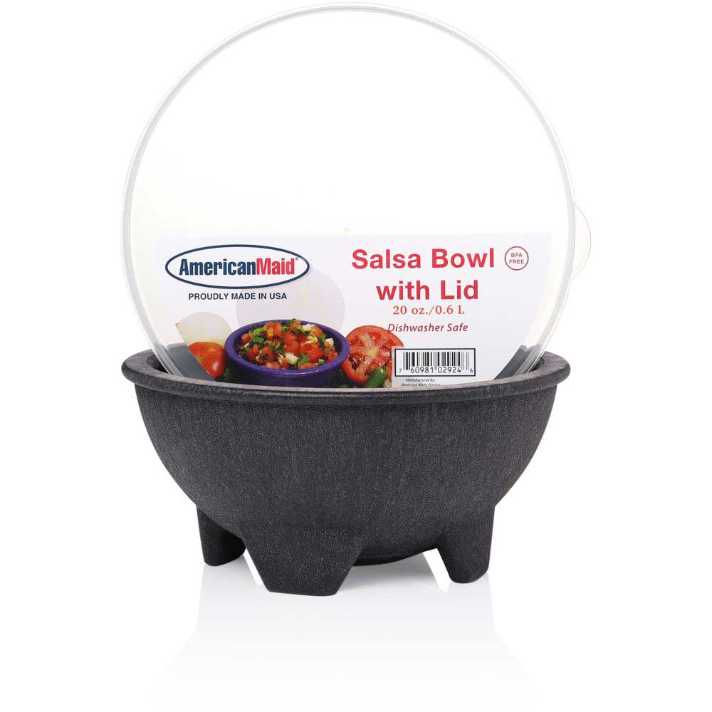 American Maid 2 Piece Medium Salsa Bowl With Lid, 20 Ounce Capacity -- 4 Per Case