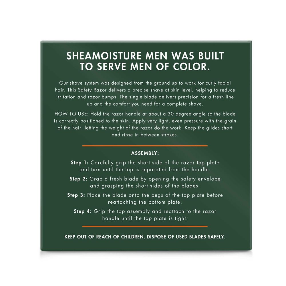 Shea Moisture Mens Razor Blade Refill For Single Blade Razor, 10 Count -- 12 Per Case