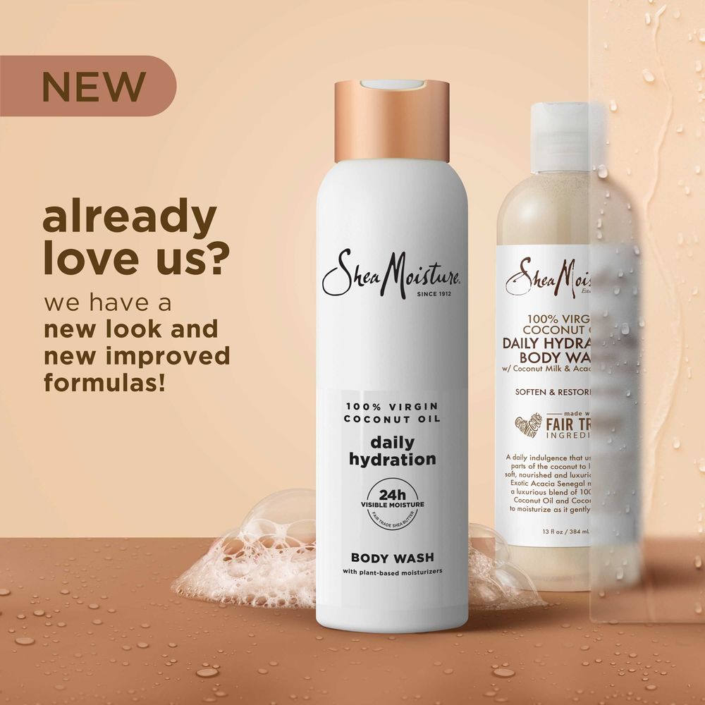 Shea Moisture 100 Percent Virgin Coconut Oil Body Wash, 18 Ounce -- 4 Per Case