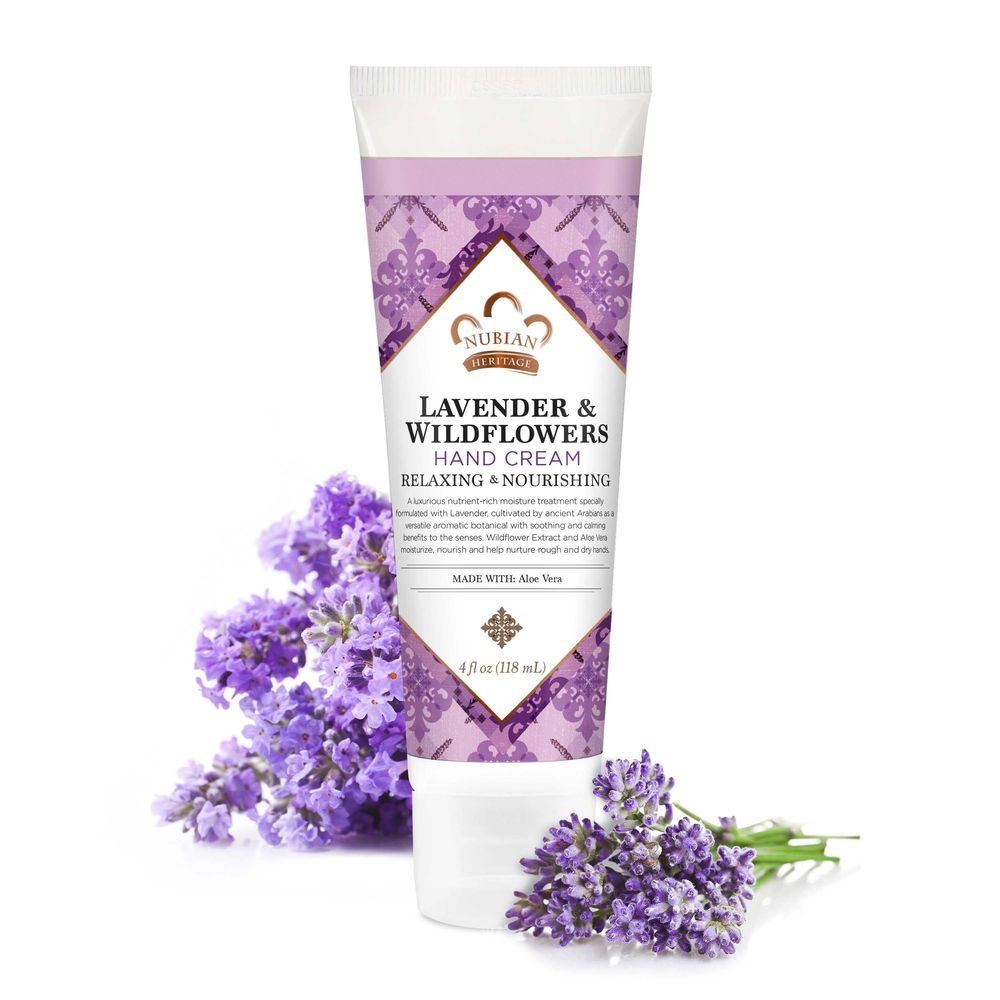 Nubian Heritage Lavender And Wildflowers Hand Cream, 4 Ounce -- 12 Per Case