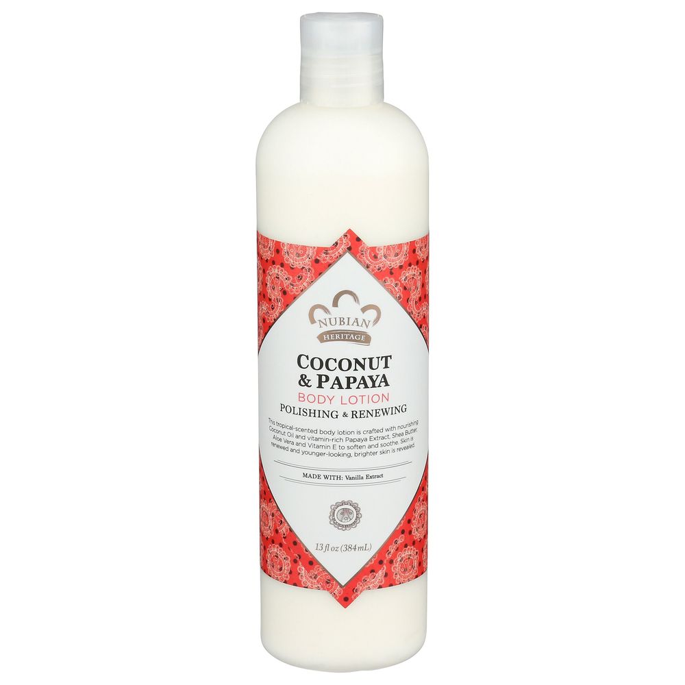 Nubian Heritage Coconut and Papaya Body Lotion, 13 Fluid Ounce