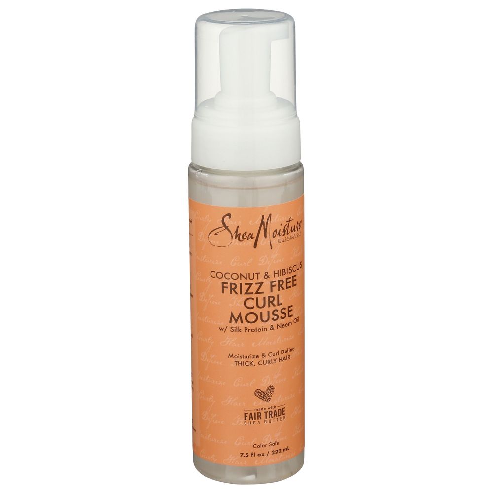Shea Moisture Coconut And Hibiscus Frizz-free Curl Mousse, 7.5 Fluid Ounce