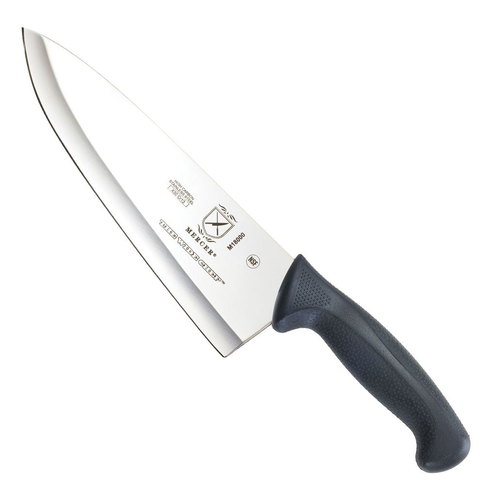 Mercer Culinary Millennia Black Hollow Ground Wide Chefs Knife, 8 inch