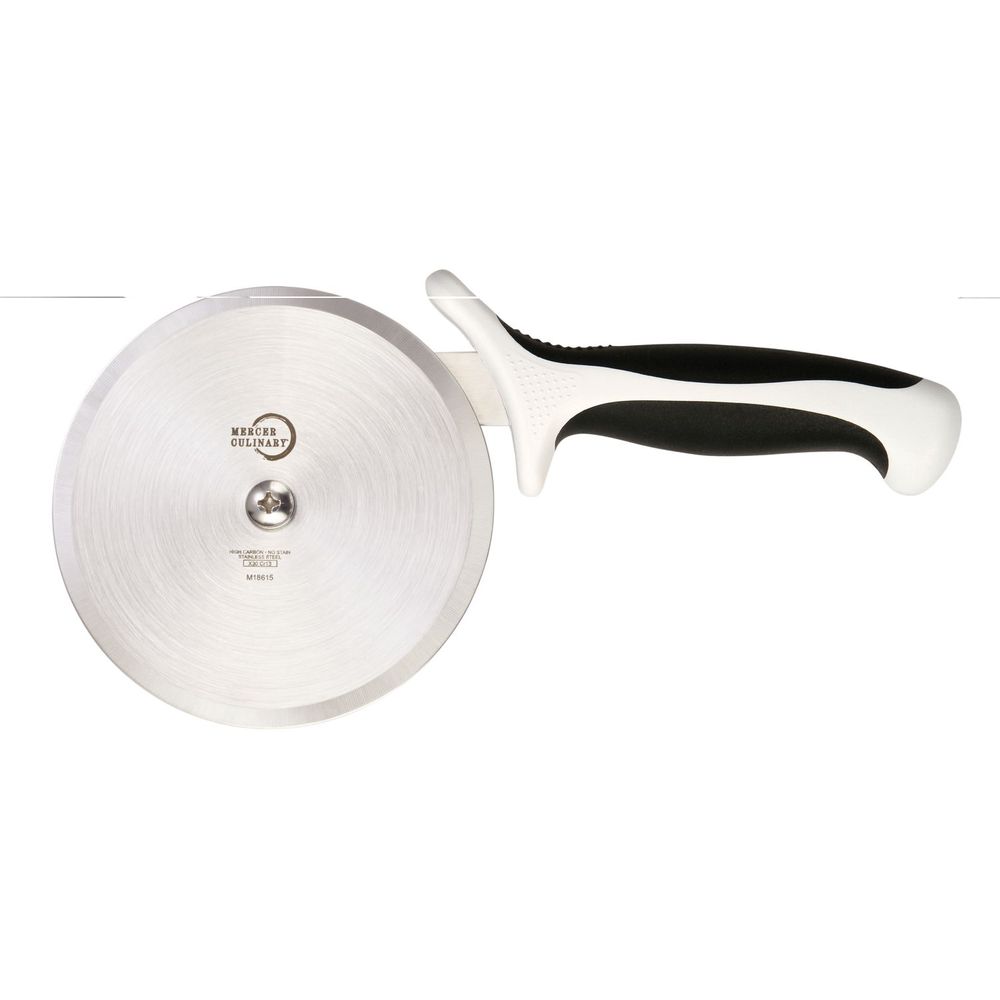 Mercer Culinary Millennia Pizza Cutter With White Handle, 5 Inch Wheel