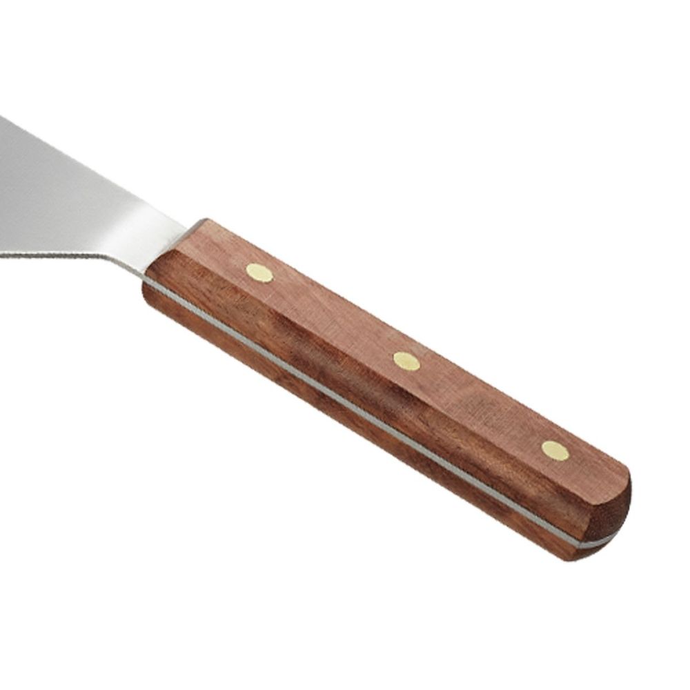 Mercer Culinary Praxis Brown Rosewood Handle Heavy Duty Turner, 8 X 4 Inch