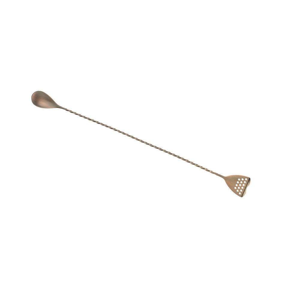 Barfly Antique Copper Bar Spoon With Strainer End, 15 3/4 Inch