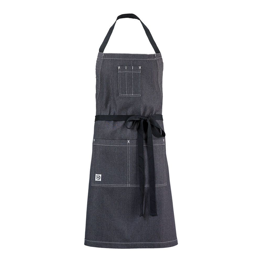 Mercer Culinary Metro Edge Server Scout Charcoal Gray Bib Apron