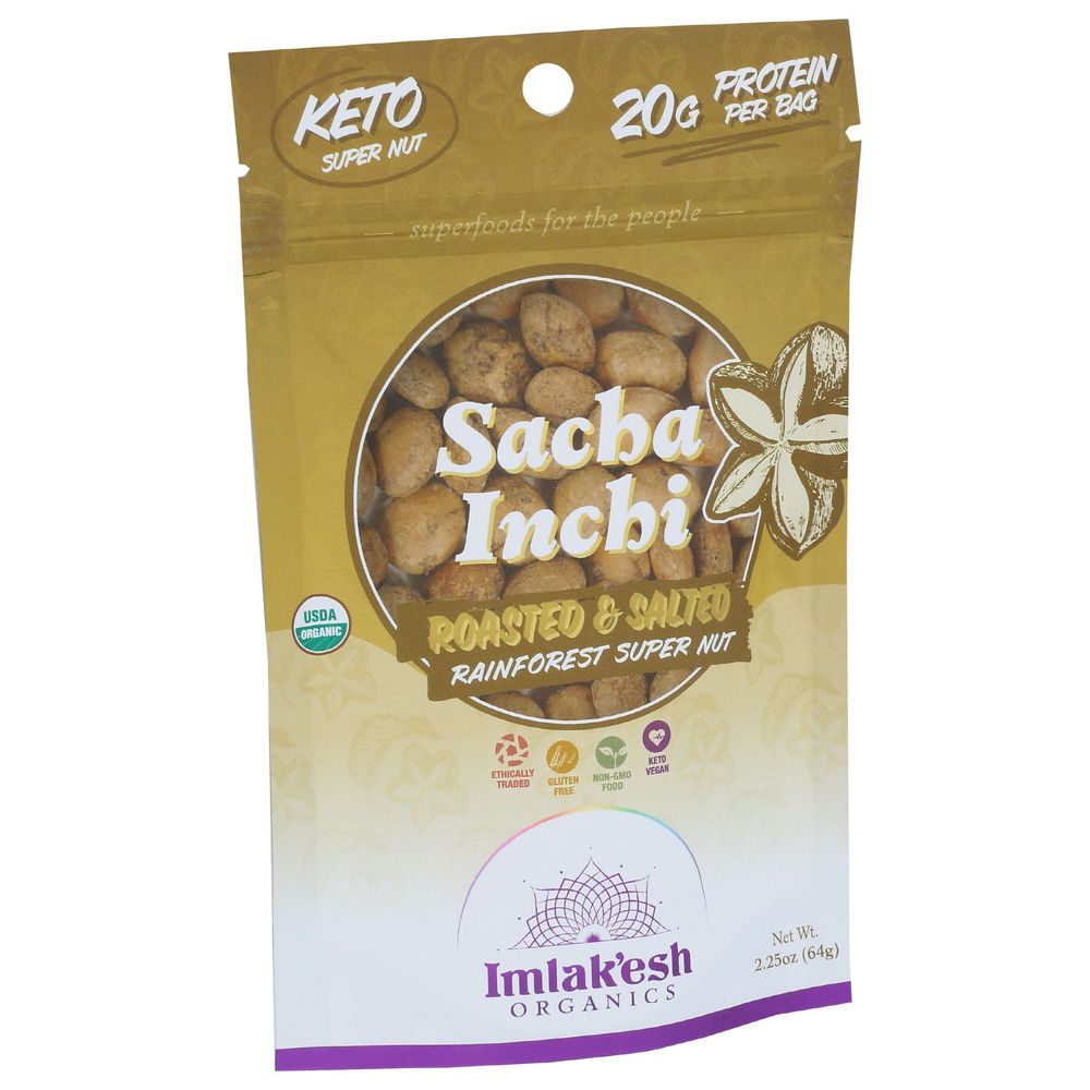 Imlak'esh Organics Roasted And Salted Sacha Inchi Nuts, 2.25 Ounce -- 8 Per Case