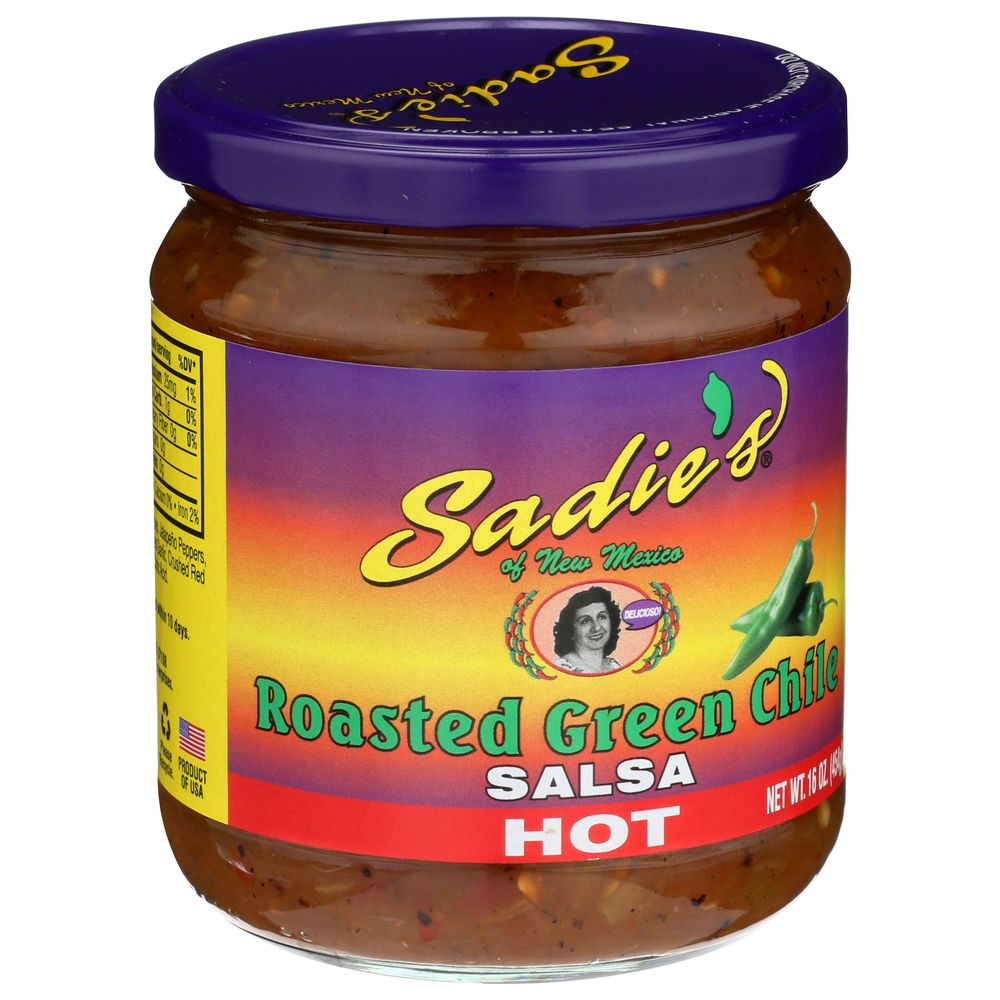 Sadie Roasted Green Chile Hot Salsa, 16 Ounce -- 12 Per Case