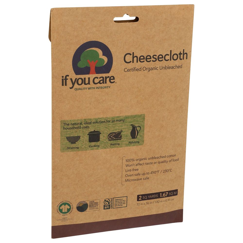 If You Care Organic Unbleached Cheesecloth, 2 Square Yards -- 12 Per Case