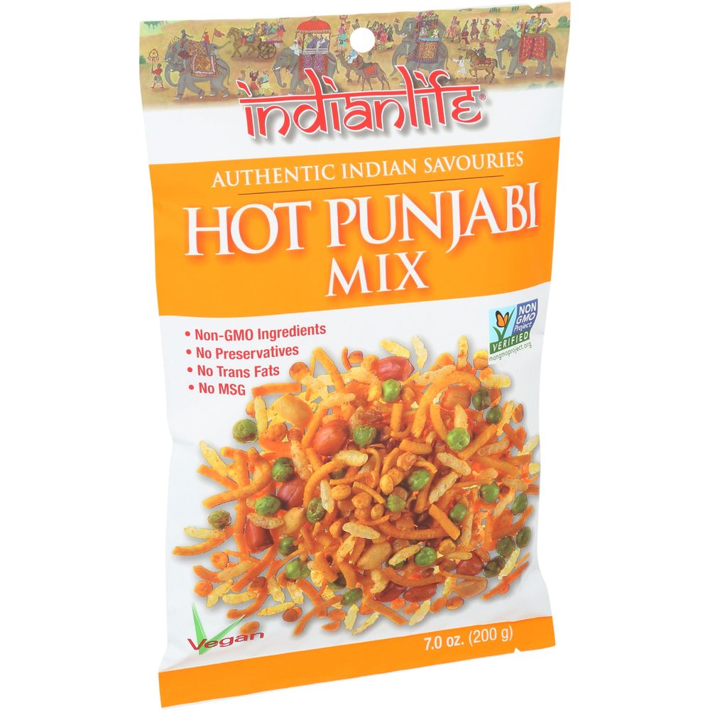 Indianlife Hot Punjabi Snack Mix, 7 Ounce -- 8 Per Case