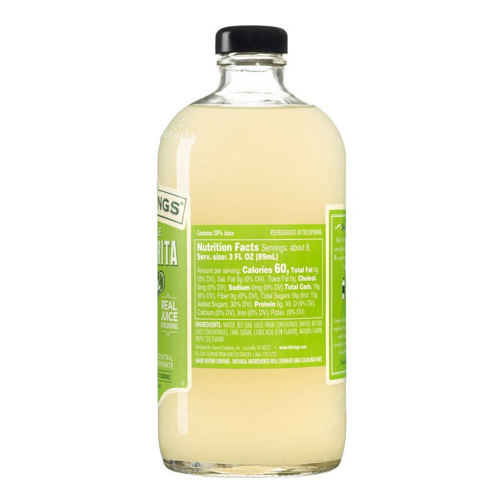 Stirrings Simple Margarita Cocktail Mix, 750 Ml -- 6 Per Case
