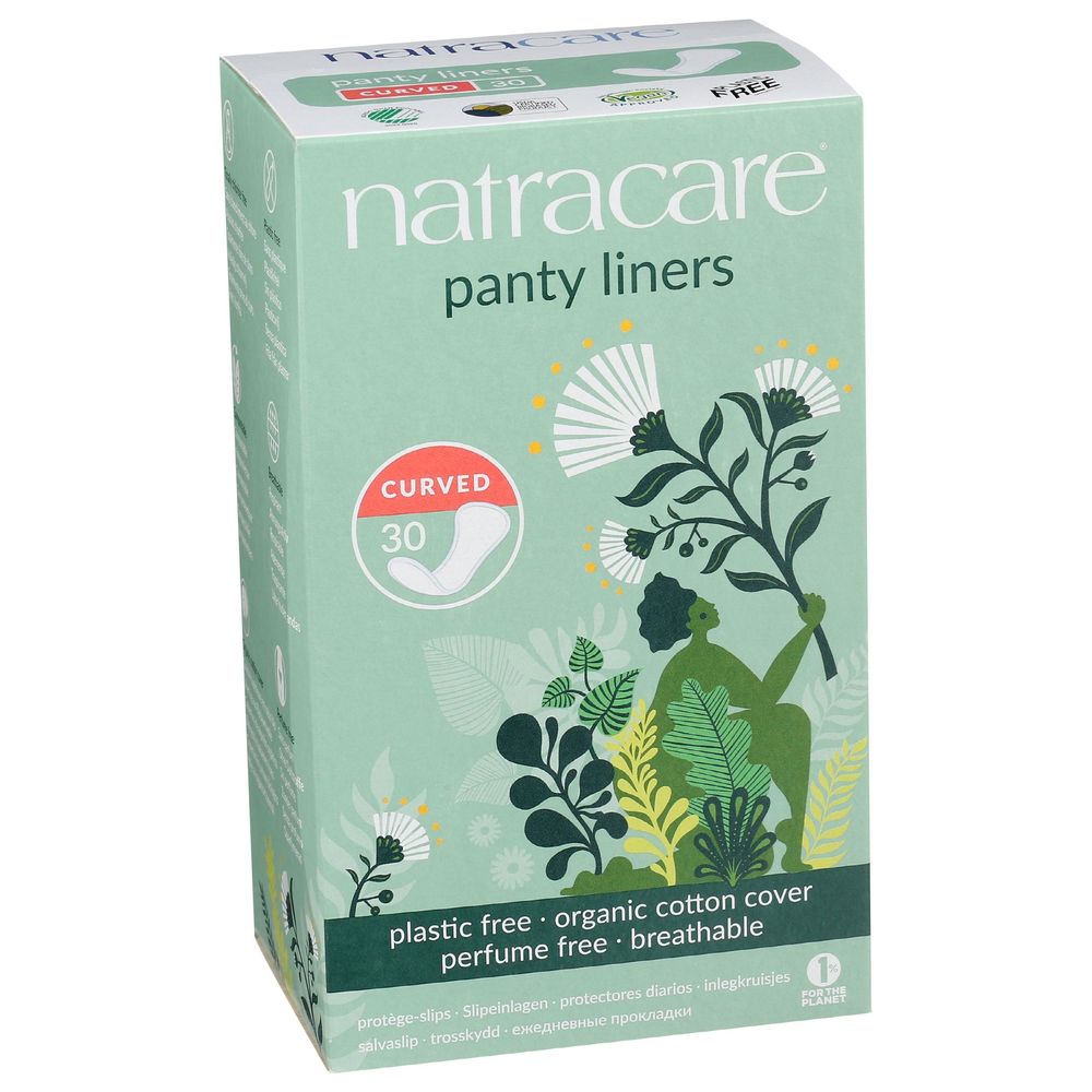 Natracare Curved Panty Liner, 30 Count
