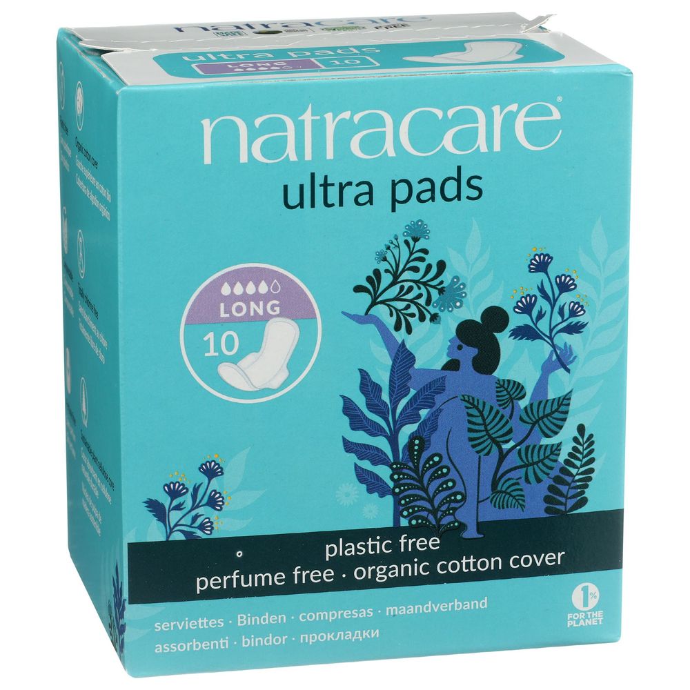 Natracare Ultra Long Pad With Wings, 10 Count