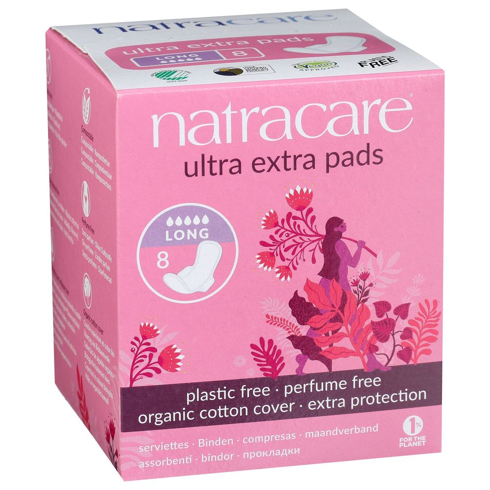 Natracare Ultra Extra Long Pad, 8 Count -- 3 Per Case