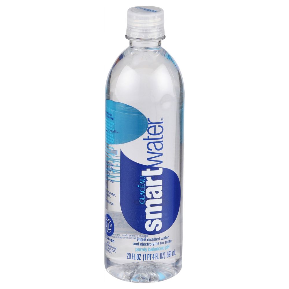 Glaceau Smart Water Vapor Distilled Water, 20 Fluid Ounce -- 24 Per Case