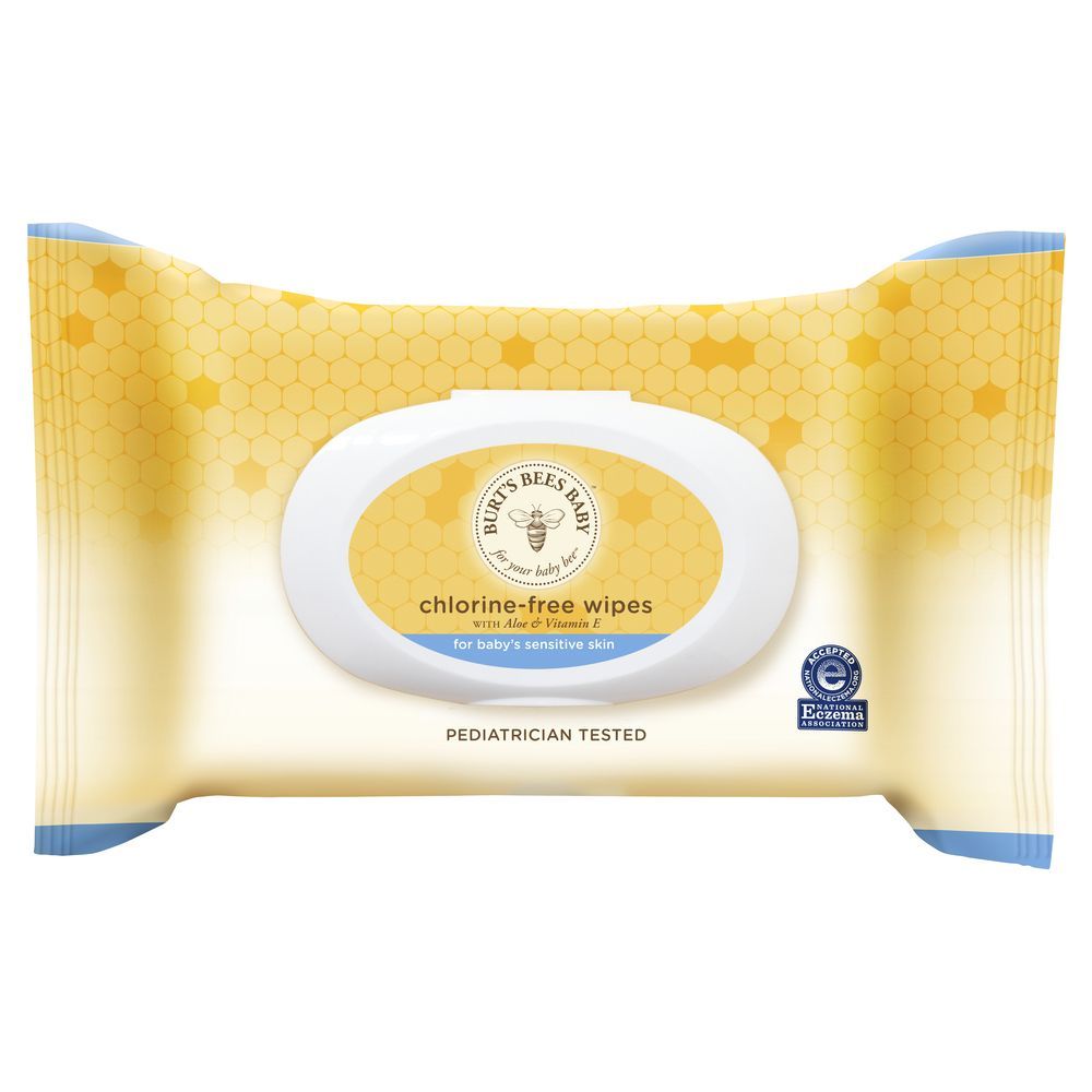 Burt's Bees Unscented Baby Wipes With Aloe And Vitamin E For Sensitive Skin, 71 Count