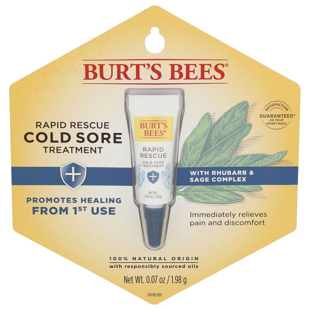 Burt's Bees Rapid Rescue Cold Sore Treatment, 0.7 Ounce -- 3 Per Case