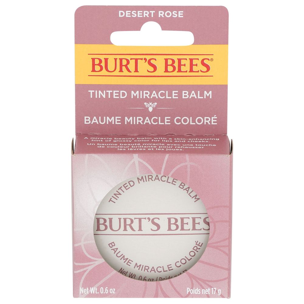 Burt's Bees Desert Rose Tinted Miracle Balm, 0.6 Ounce -- 2 Per Case