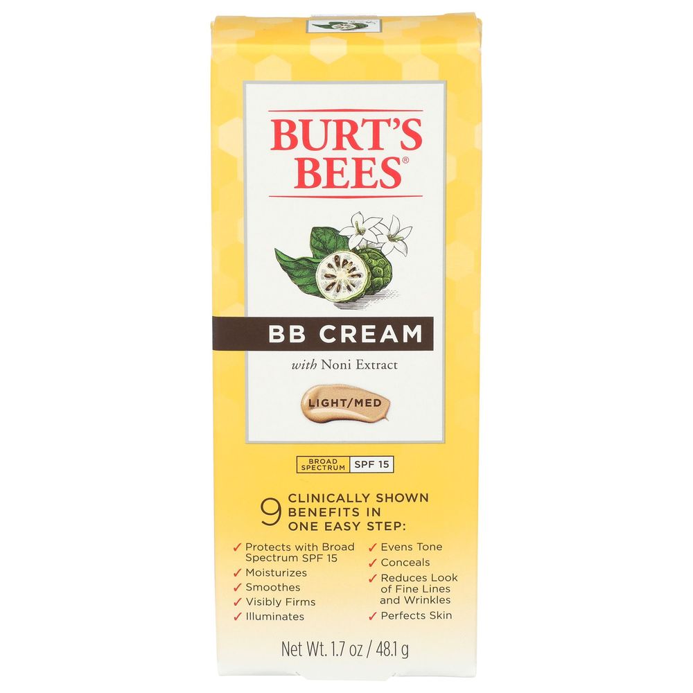 Burts Bees Light/Medium Broad Spectrum SPF 15 BB Cream with Noni Extract , 1.7 Ounce