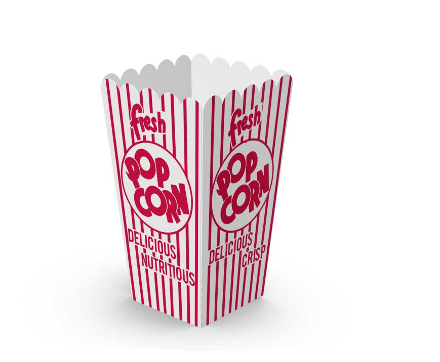 Graphic Packaging International Popcorn Scoop Paper White -- 500 Per Case