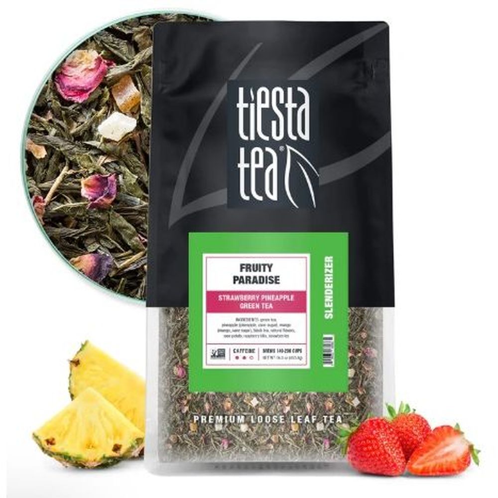 Tiesta Tea Fruity Paradise Strawberry Pineapple Green Tea, 1 Pound