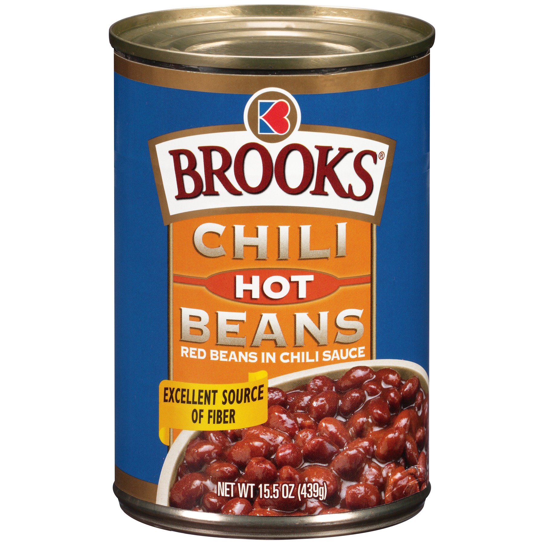Brooks Chili Hot Beans In Chili Sauce, 15.5 Ounce -- 24 Per Case