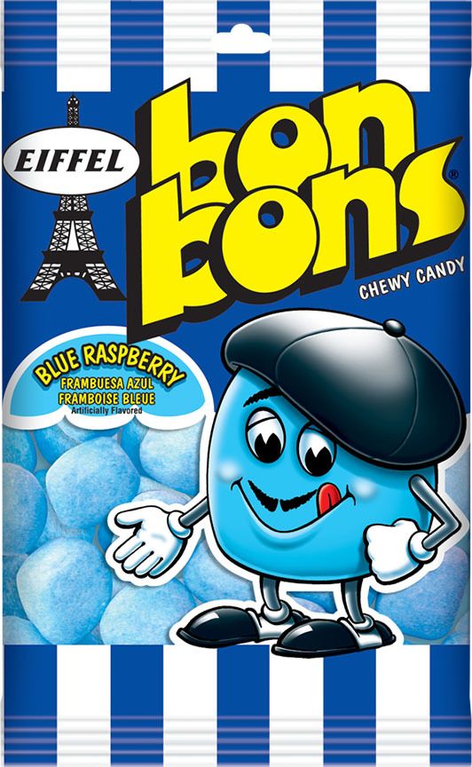 Eiffel Bonbons Blue Raspberry Candy, 4 Ounce -- 12 Per Case