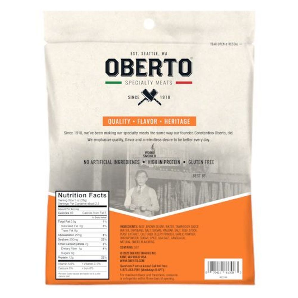 Oberto Teriyaki Beef Jerky, 2.7 Ounce -- 8 Per Case