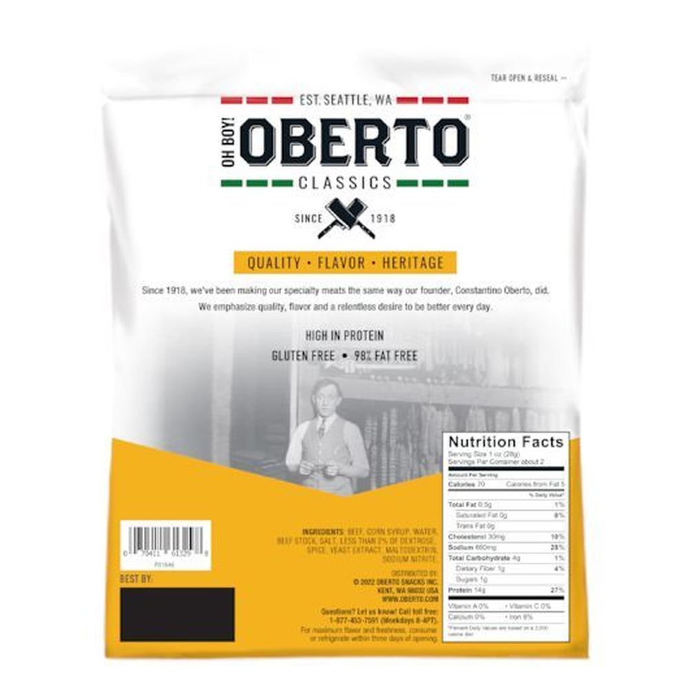 Oberto Original Thin Style Beef Jerky, 2.2 Ounce -- 8 Per Case