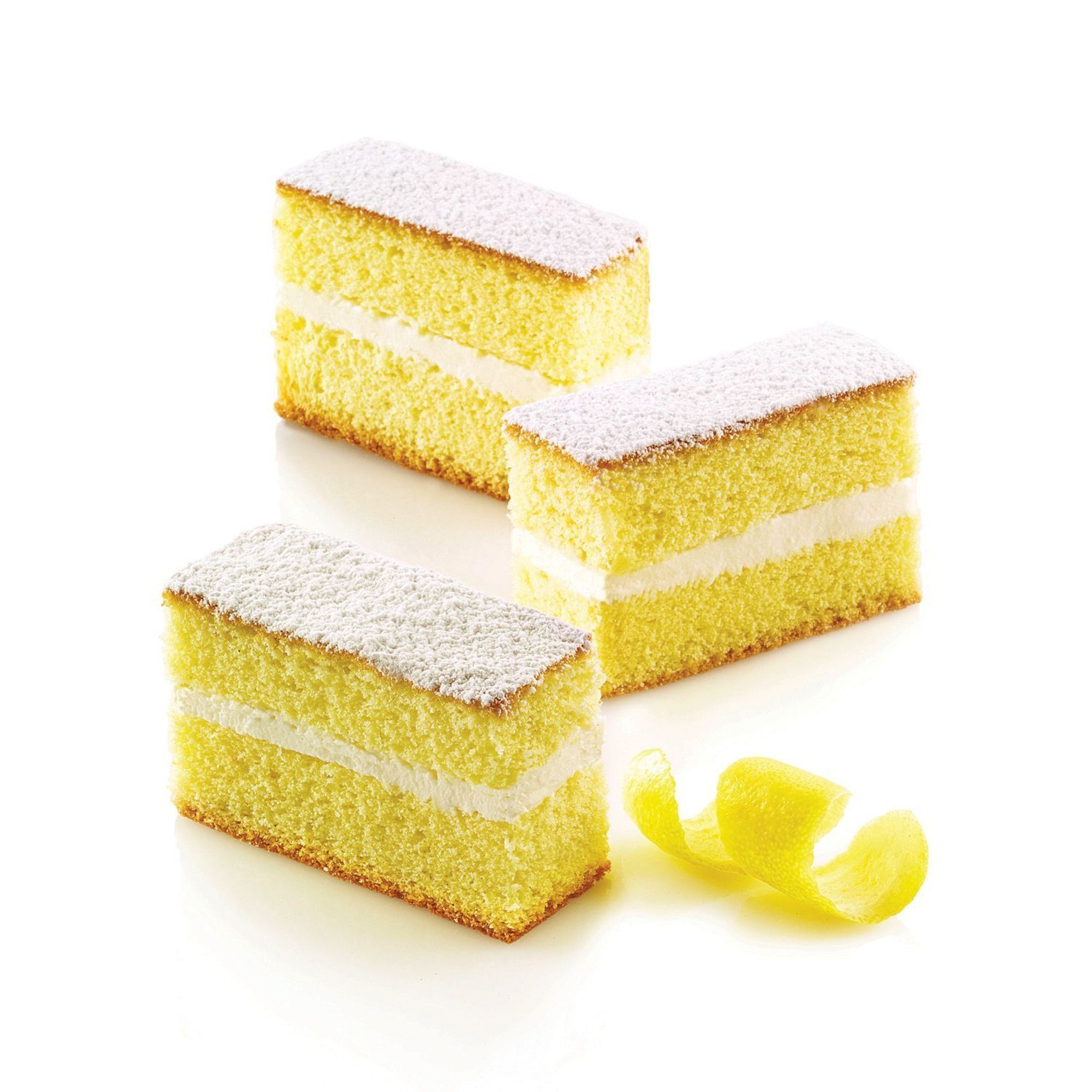 Silikomart Siliconflex Alimentary Silicone 12 Cavities Mini Cake Mold, 3.11 Inch Length X 1.14 Inch Width X 1.18 Inch Height