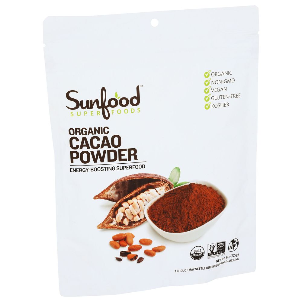 Sunfood Organic Cacao Powder, 8 Ounce