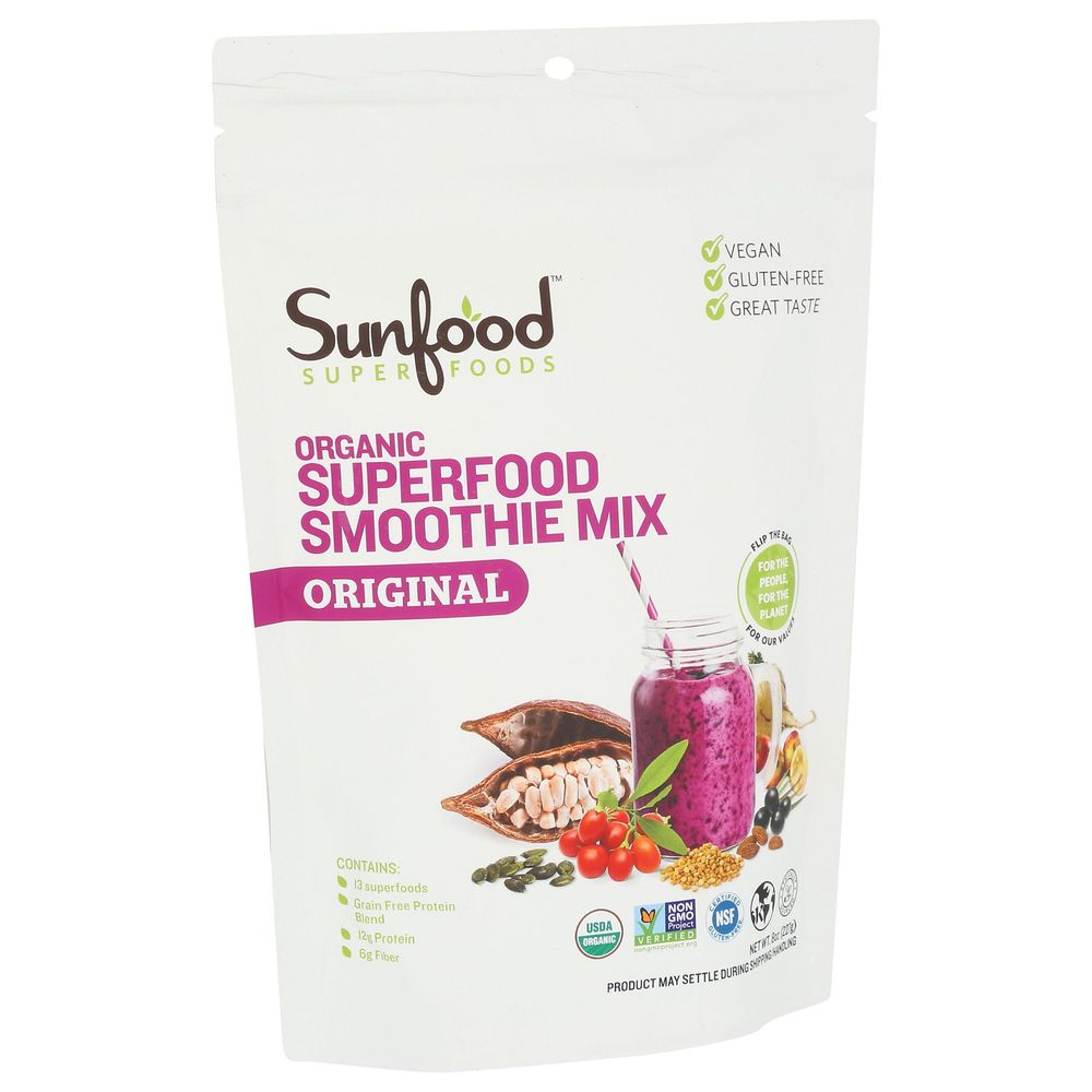 Sunfood Superfoods Organic Original Superfood Smoothie Mix, 8 Ounce