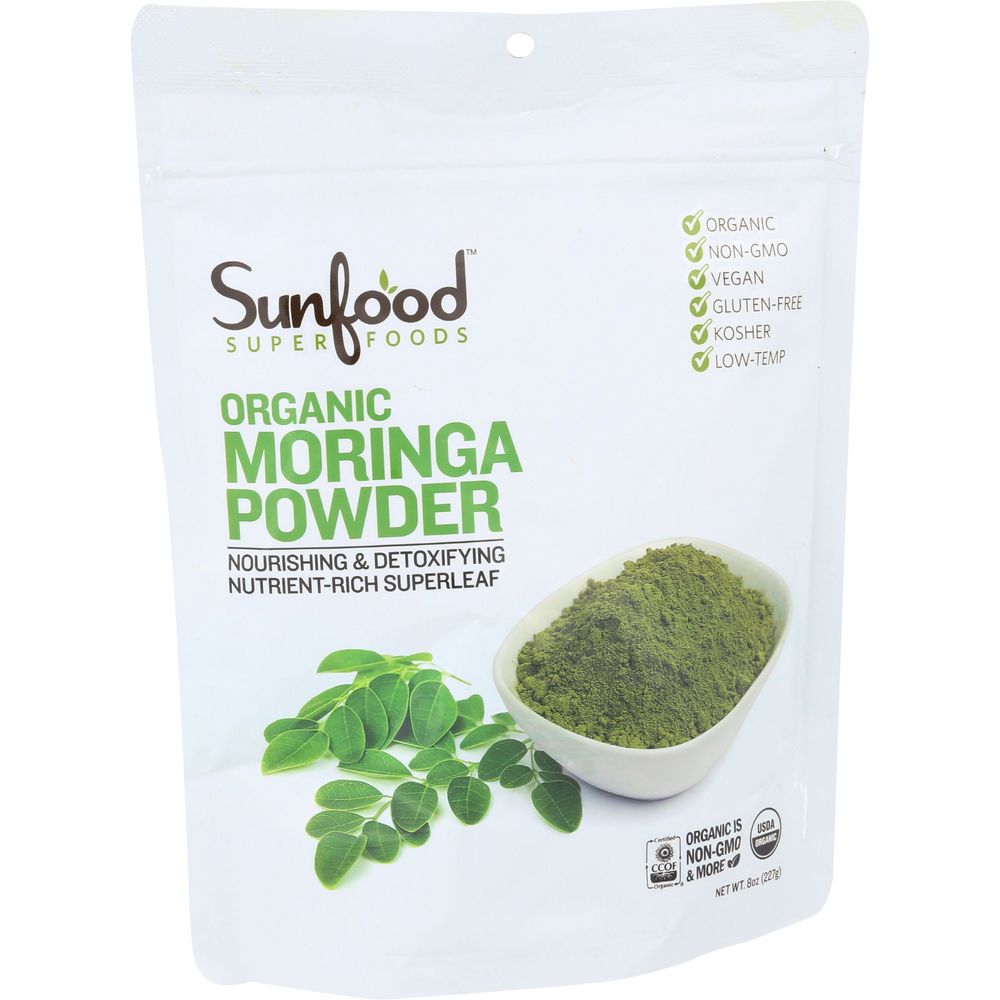 Sunfood Organic Moringa Leaf Powder, 8 Ounce