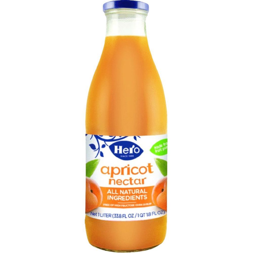Hero Apricot Nectar, 33.8 Fluid Ounce -- 6 Per Case
