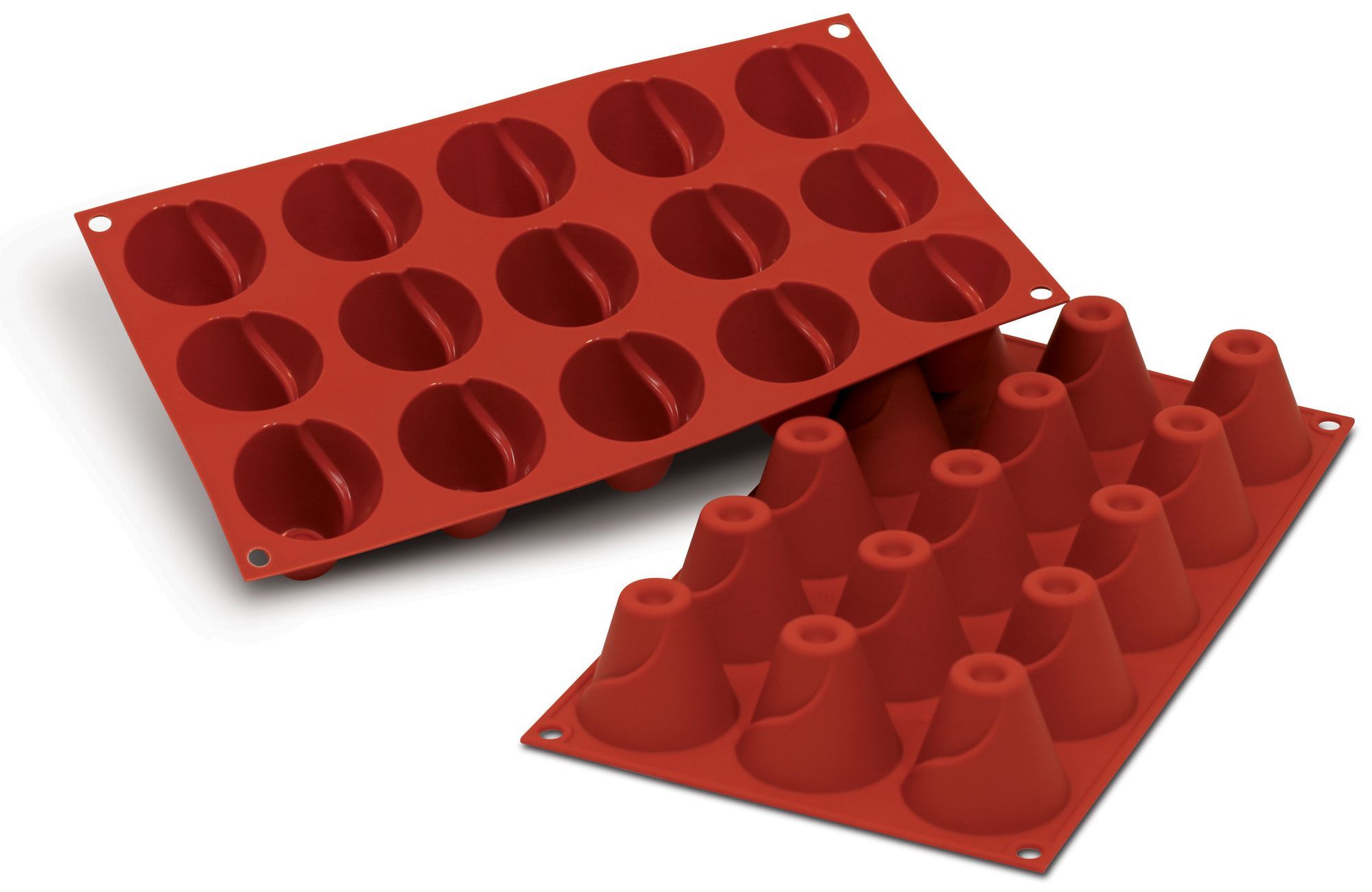 Silikomart Molde Vulcano Siliconflex De 24 Cavidades, Cavidad De 1.41 Pulgadas X 1.22 Pulgadas De Altura