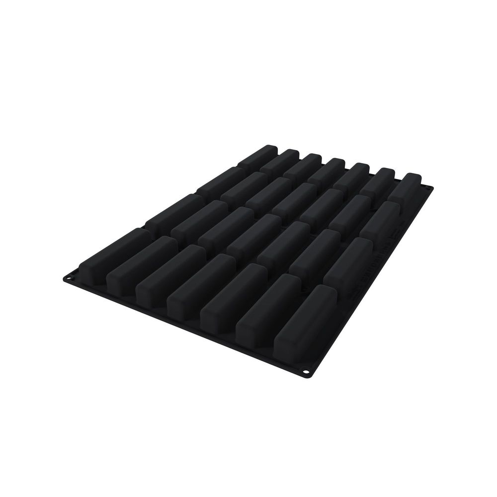 Silikomart Silicone 28 Cavities Éclair Stripe Mold, 24 X 16 X 2 Inch