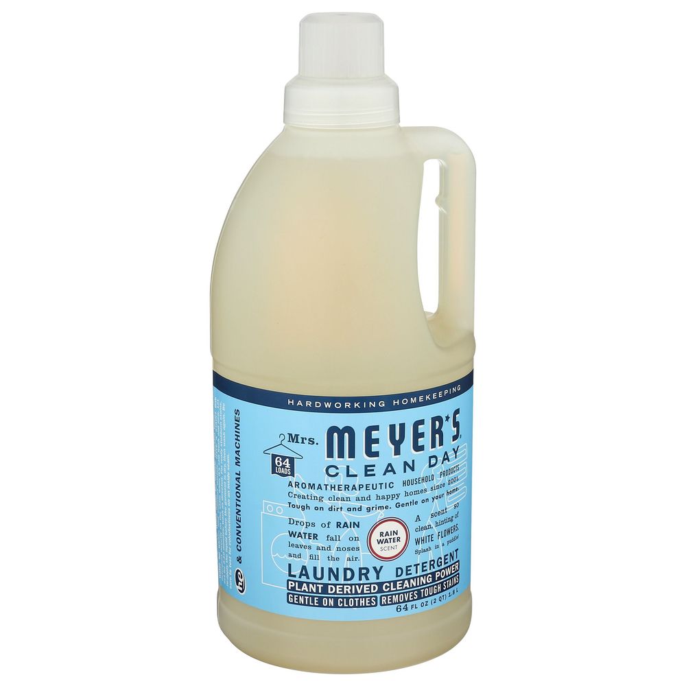 Mrs. Meyer's Clean Day Rainwater Scent Laundry Detergent Liquid, 64 Fluid Ounce -- 6 Per Case