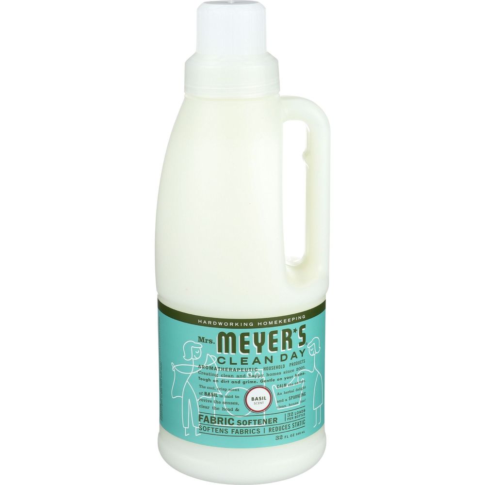 Mrs. Meyer's Clean Day Basil Scent Fabric Softener, 32 Fluid Ounce -- 6 Per Case
