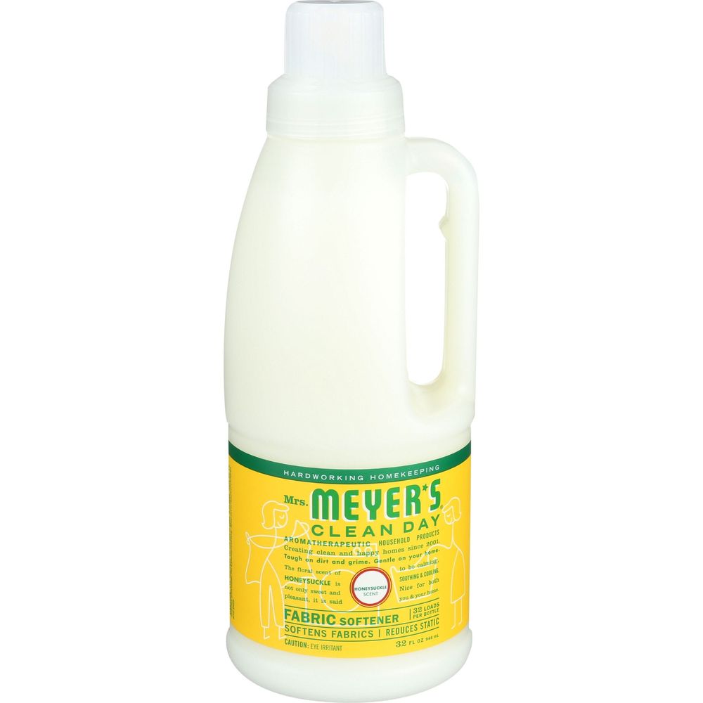 Mrs. Meyer's Clean Day Honeysuckle Scent Fabric Softener, 32 Fluid Ounce -- 6 Per Case