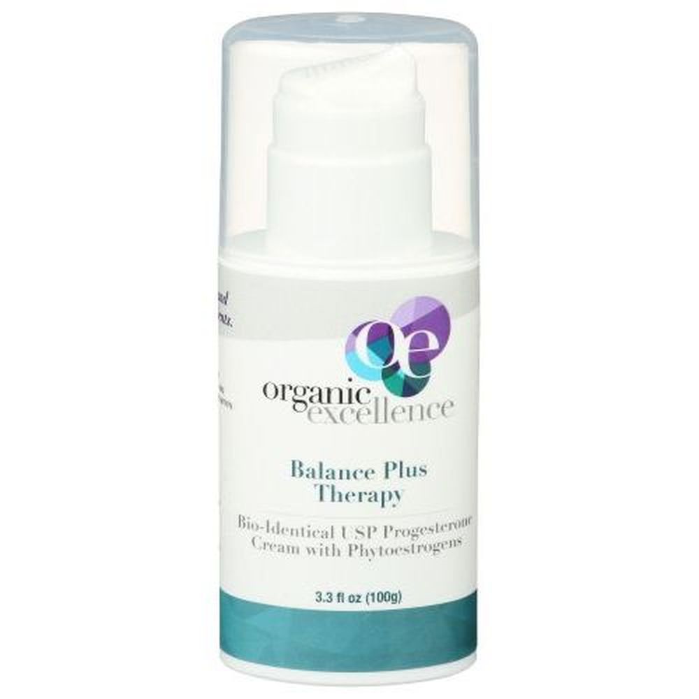 Organic Excellence Balance Plus Therapy Progesterone Cream, 3 Ounce