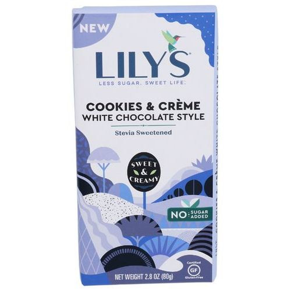 Lilys Cookies And Creme White Chocolate Style Bar, 2.8 Ounce -- 12 Per Case